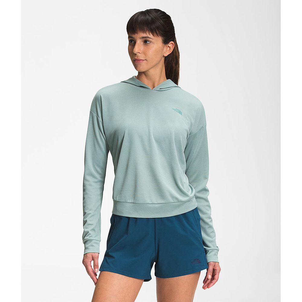 The North Face Hoodie Womens Australia - The North Face Wander Sun Silver Blue (QYF-467138)